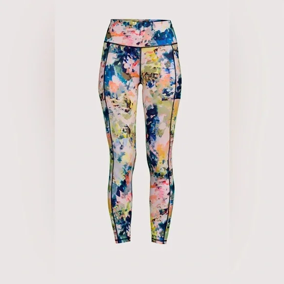 Sweaty Betty Super Sculpt 7/8 Leggings Watercolor Design - Picture 3 of 9